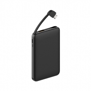 5000mAh Power Bank with Built-in Cable