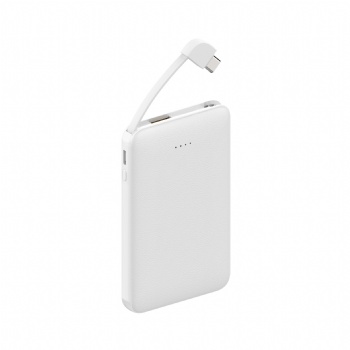 5000mAh Power Bank with Built-in Cable